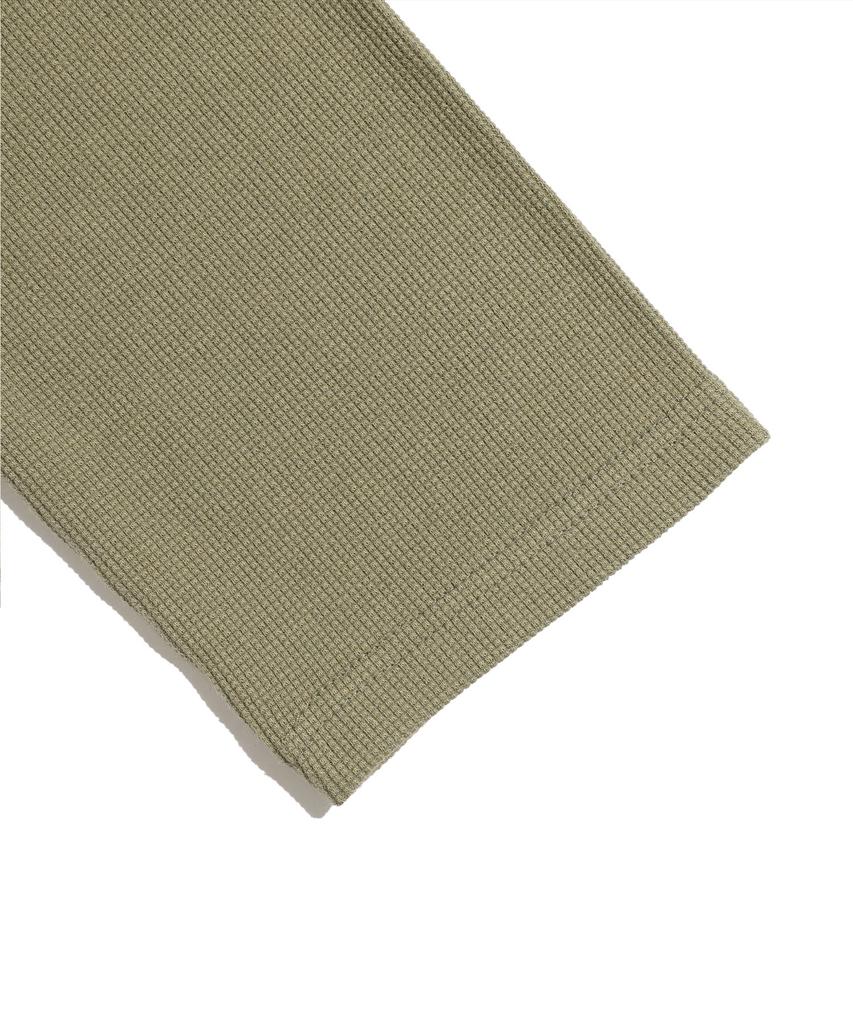 ISTKUNST Does Not Teach Waffle Ls Tee_Khaki(Ik2Fsmt551A)