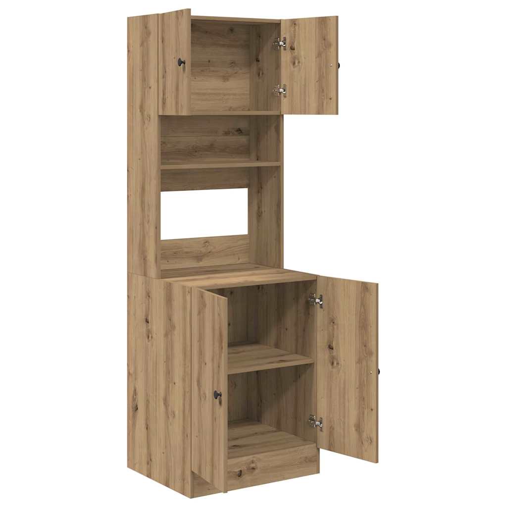 Kitchen Buffet with Shelf 2 Pcs Artisan Oak 60 X 50 X 180 Cm