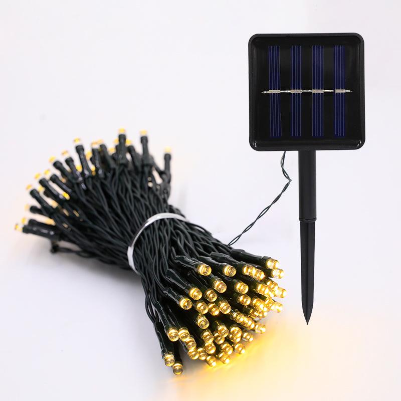 Outdoor Tree Garden Patio Christmas Wedding Decor Solar Powered Warm White LED String Lights IP65 Waterproof Auto On/Off 8 Modes