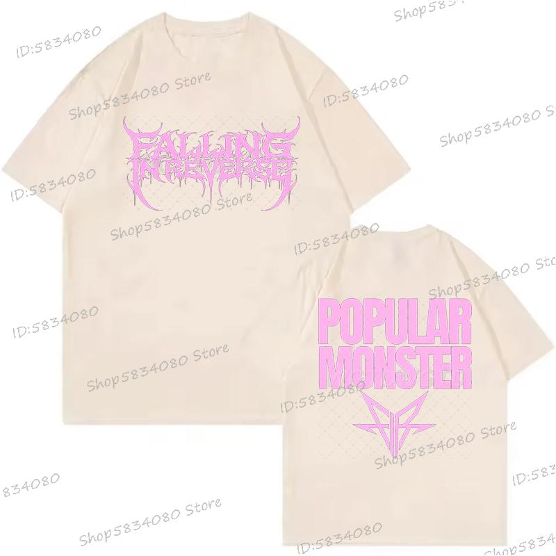 Falling In Reverse Tshirts for Unisex Streetwear Rock Band Fashion Summer Clothes Trendy Unisex Clothing Falling In Reverse Tees Tops