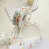 25Y Craft Bow 2.5cm Colorful Dot Beautiful Clear Yarn Ribbons DIY Gift Wrapping Supplies Lightweight Organza Ribbon