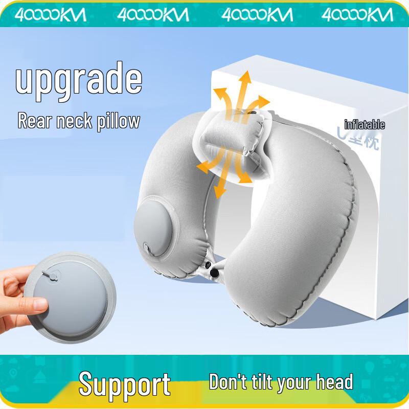 Portable Press Inflatable Travel Neck Pillow