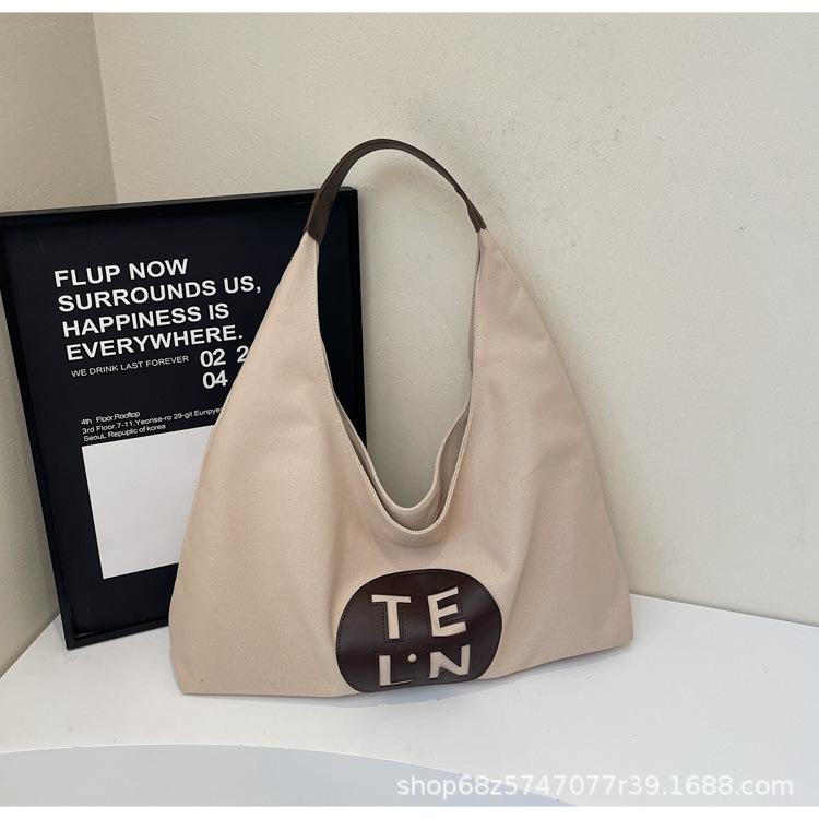 Canvas Casual Large-capacity Tote Bag 2025 New Fashion Niche Design Korean Version of Women's Bag