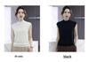 Women's Machine Washable Wool Vest: Hot Style, Half-High Collar, Sleeveless, Simple Design.