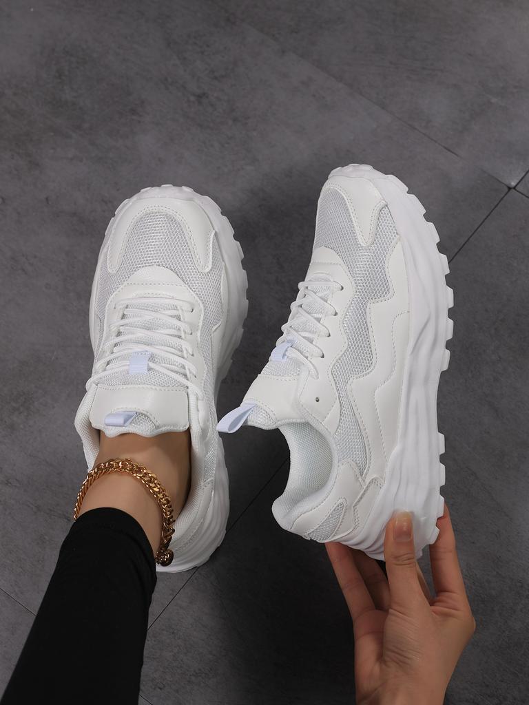 Women's Walking Shoes Soft Bottom Non-slip Mom Sneakers Breathable Net Shoes Fashion Casual Single Shoes