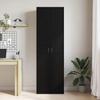 Office Cabinet Black Oak Effect 60 X 32 X 190 Cm Engineered Wood