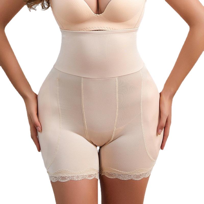 High Waist Tummy Control Hip-Lifting Shaper with Insertable Pads for Women's Buttocks Enhancement