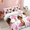 African American Ballerina Pink Duvet Cover Set Bedding Set For Bedroom Dorm Room 1Pc* Duvet Cover + 2Pcs Pillowcase
