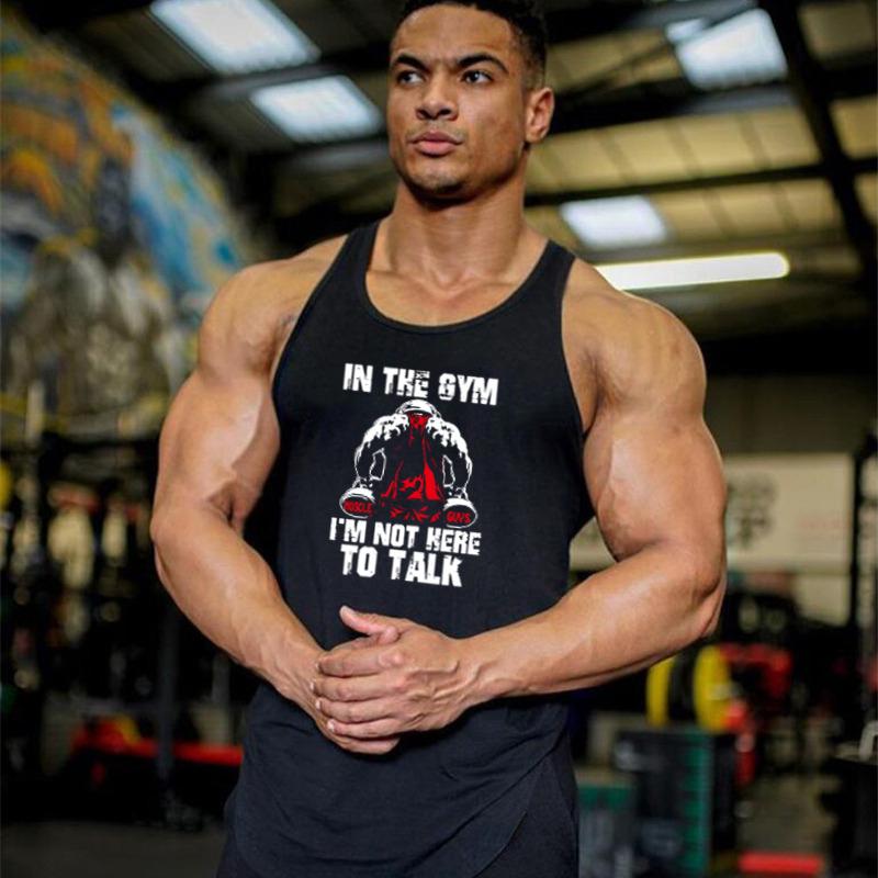Muscleguys Gym Fitness Muscle Sport Tank Tops Mens Bodybuilding Casual Sleeveless T-Shirts Summer Cotton Breathable Running Training Vests