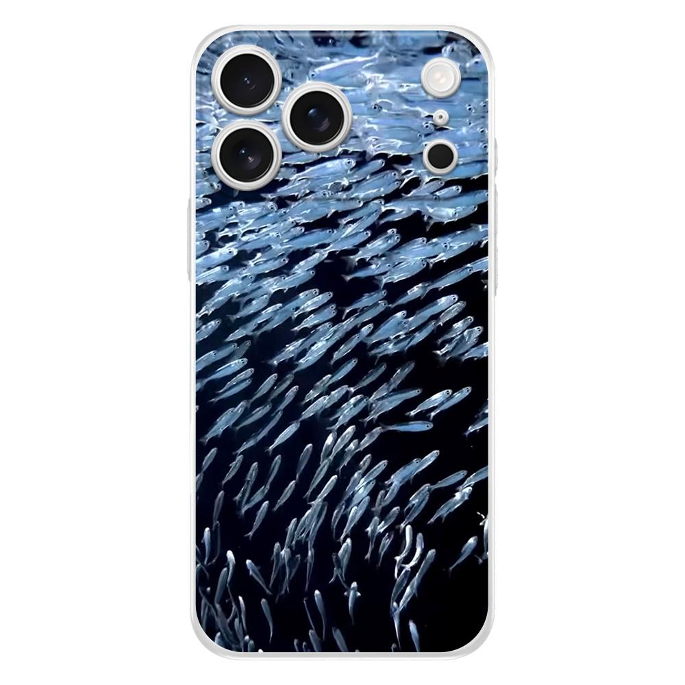 Soft Phone Case For iPhone 17 Air 16E 16 11 15 14 Pro MAX 12 13 7 8 Plus SE Easter Cover Protection Sardines aquatic product