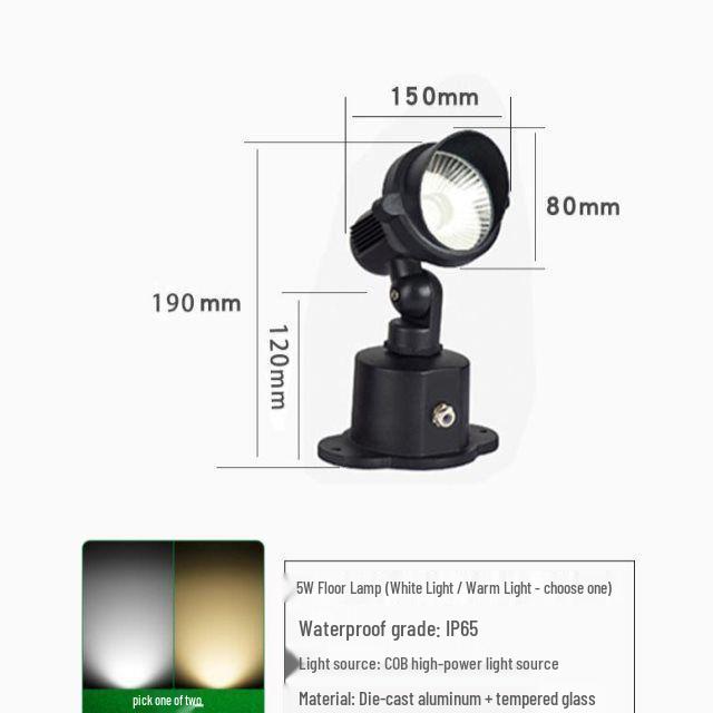 Waterproof Outdoor Landscape Spotlight for Gardens and Lawns