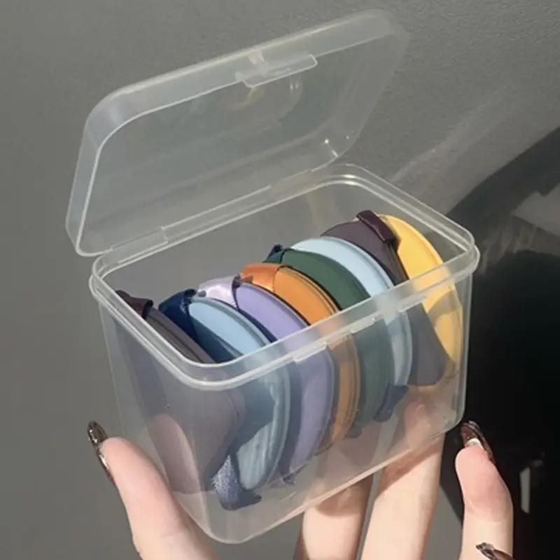 Transparent Square Makeup Storage Box, Swab Ball Holder Storage Box, Jewelry Beads Storage Box