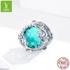 S925 Silver-Plated Platinum Beaded Accessories, Literary And Retro Pattern Bracelet Beads Loose Beads