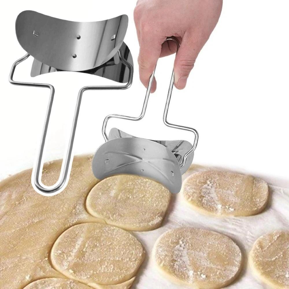 Stainless Steel Dumpling Maker Practical Dough Circle Roller Household Dough Cutter Home