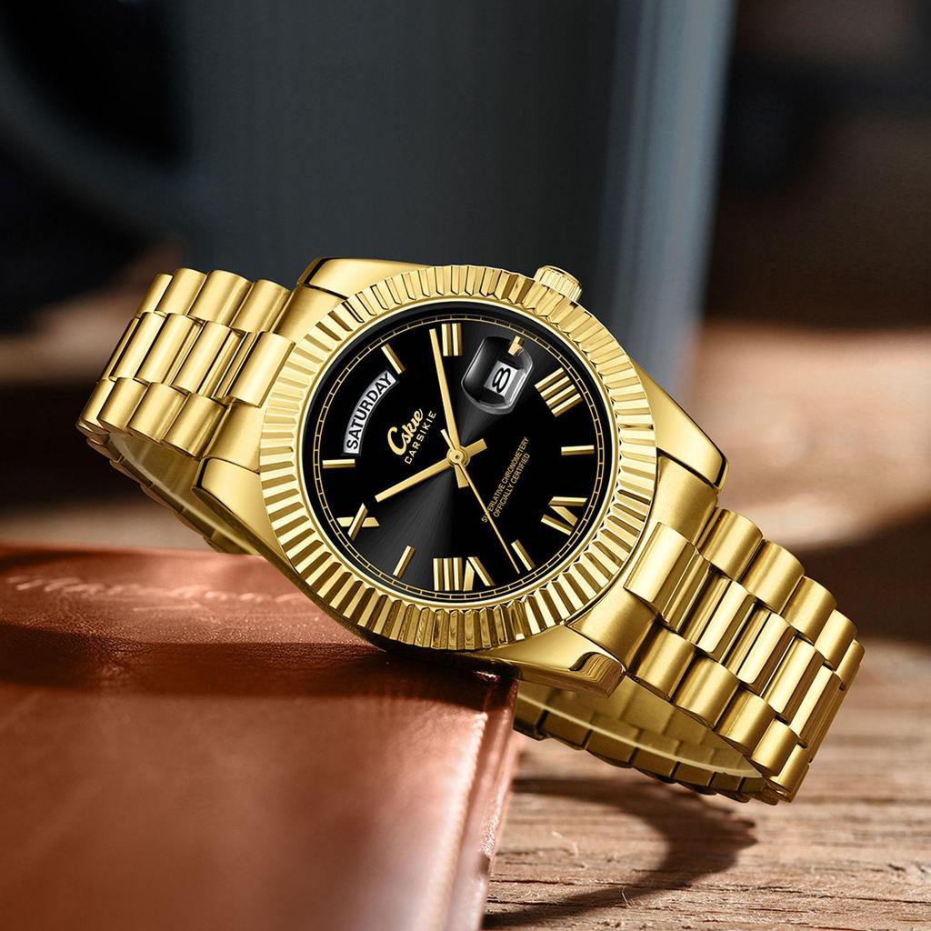 Swiss Brand Ultra-Thin Men's Steel Band Business Watch - High-End Waterproof Design