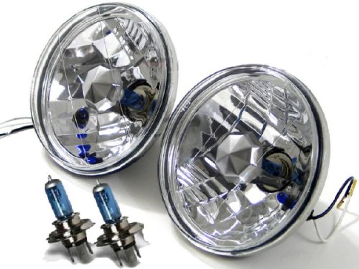 

прозрачные фары с габаритными лампами H4 для Suzuki Sierra Mighty Carry Mitsubishi Pajero Pajero и Mitsubishi Jeep Круглые, двухламповые Jimny, Fronte,