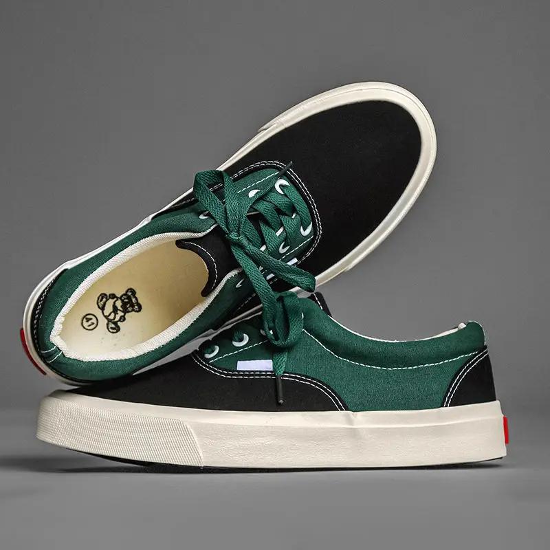 Fashion Sneakers Young Students Low-Top Splicing Colour Male Shoe With Laces Breathable Legitimate Comfortable Adults Men's Casual Shoes