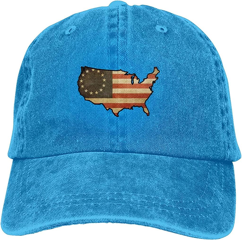 US-Karte, Betsy Ross-Flagge, Unisex, modische Papa-Mütze, Baumwolle, verstellbare Baseballkappe
