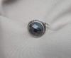 925 Sterling Silver Hematite Ring Faceted Round Gemstone Boho Minimalist Silver Jewelry