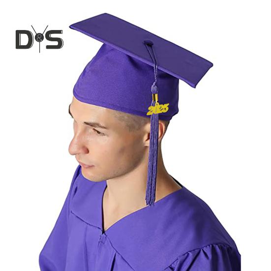 Graduation Cap with 2025 Tassel Class of 2025 Unisex Adult Matte Graduation Cap for High School Bachelor