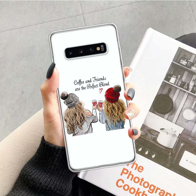 Best Friends BFF Matching Phone Case for Samsung Galaxy A52 A51 A50S A12 A22 A32 A72 A10S A30S A31 A71 Note 20 Ultra 10 Plus S10