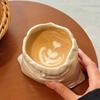 Tazza da Caffè in Ceramica di Grande Calibro Resistente al Calore Antiscivolo a Forma di Borsa Tazza Artigianale Tazza per Acqua Tazza con Borsa in Tessuto Riunione di Casa