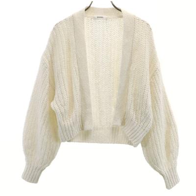 SNIDEL Long Sleeve Knit Cardigan F White Women Used