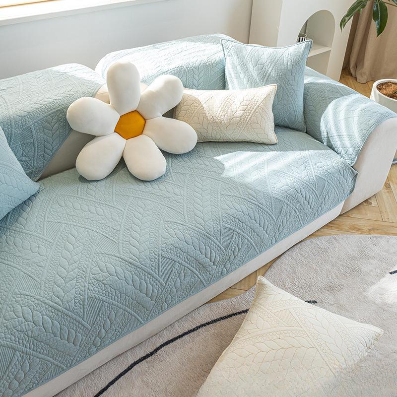 Pernă de canapea din bumbac de vară Pastoral patru anotimpuri Covoraș universal anti-alunecare Husă de canapea din piele simplă și modernă Husă de pernă pentru scaun Pânză