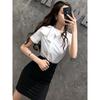 Women's Professional White Blouse with Scarf Collar