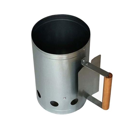 Charcoal Chimneys Starter with Wooden Handle Heavy-Duty Steel Wire Base Chimneys Starter for Charcoal Grill And BBQ