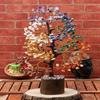 Chakra-Baum, Kristallbaum für positive Energie, Kristalle, Heilsteine, Feng Shui, sieben Chakra-Baum, 20,32 cm x 25,4 cm