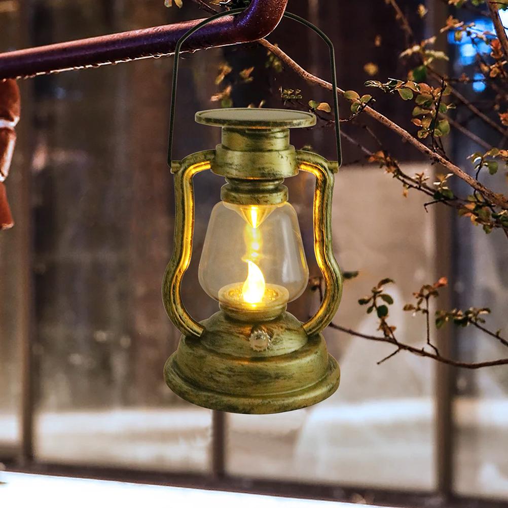 Outdoor Hanging Solar Lights Solar Powered Retro Lanterns Bright Landscape Lanterns Lamp Decor for