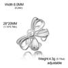 Cazador Cute Bowknot Rings Trend 2026 Stainless Steel Jewelry Adjustable Rings for Women Party Wedding Brithday Gifts New