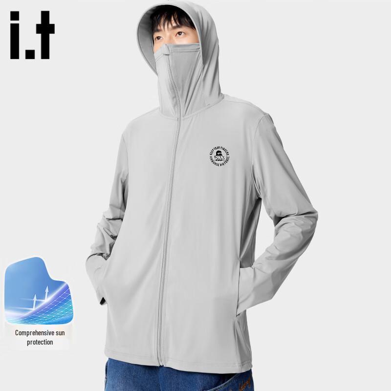 Fingercroxx IT Men s Summer Ice Silk Hooded Sun Protection Jacket 5XL