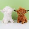 Highland Cow Plush Toy - Adorable Realistic Stuffed Animal With Long Fluffy Hair, Soft Cuddly Gift For Kids, Children & Collecto