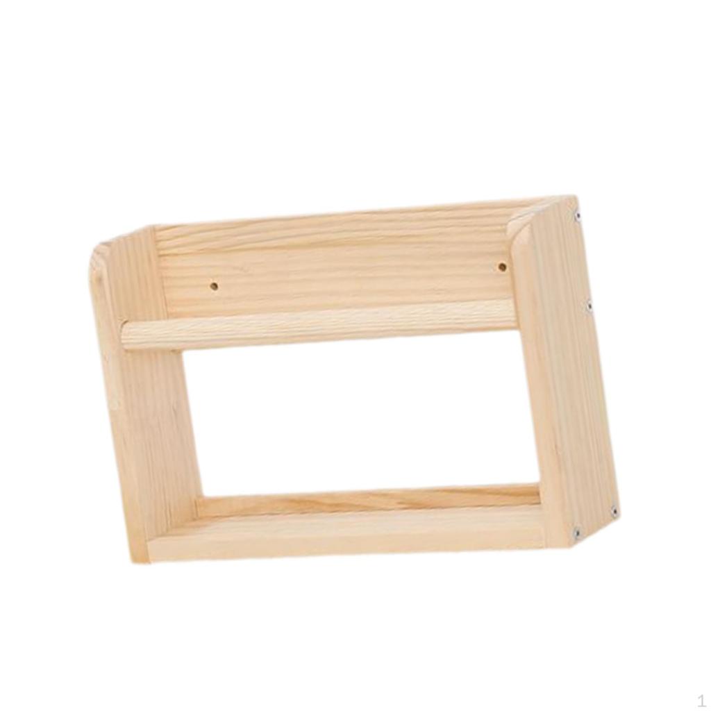 Schwebendes Bücherregal aus Holz, Bücherständer, Dekoration, robust, modisch, Bilderrahmenhalter, Wandregal