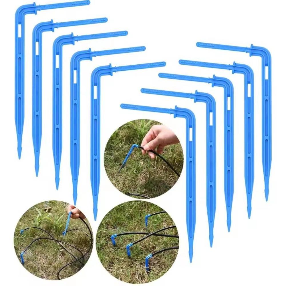30-200pcs Garden 3/5mm Hose Bend Arrow 1/8'' Blue Drip Emitter Dripper Water Saving Sprinkler for Greenhouse Bonsai Micro Irrigation