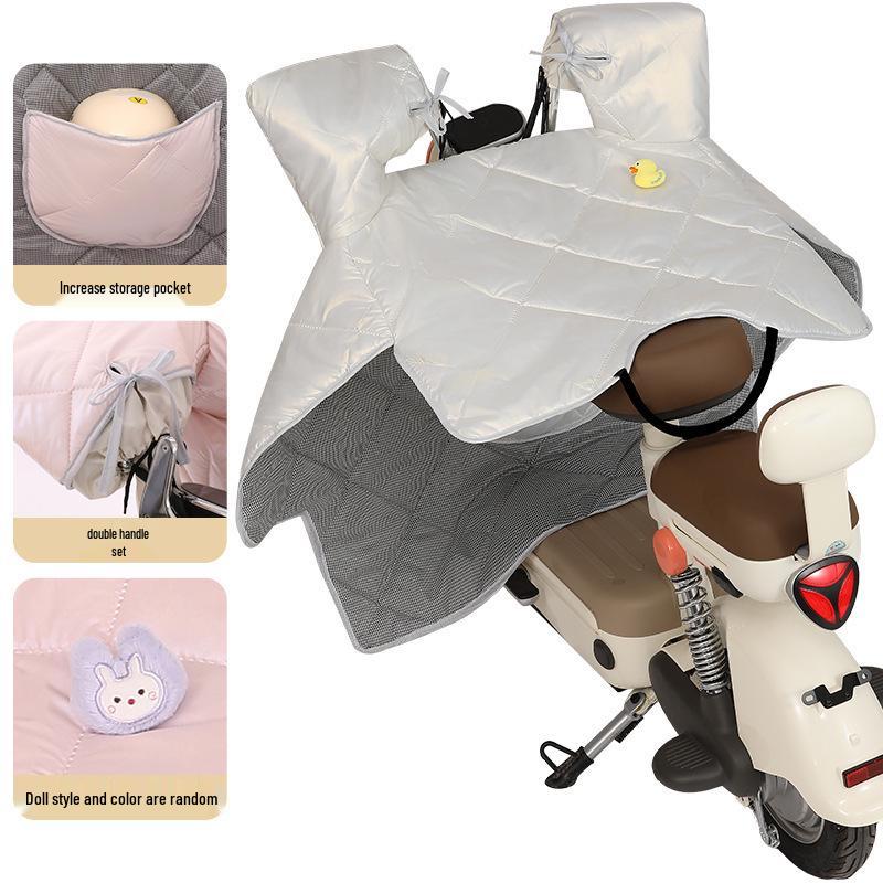 All-Season Electric Vehicle Windshield Cover: Universal Sun & Rain Protection, Waterproof, Thickened for Winter, Ideal for Motorcycles