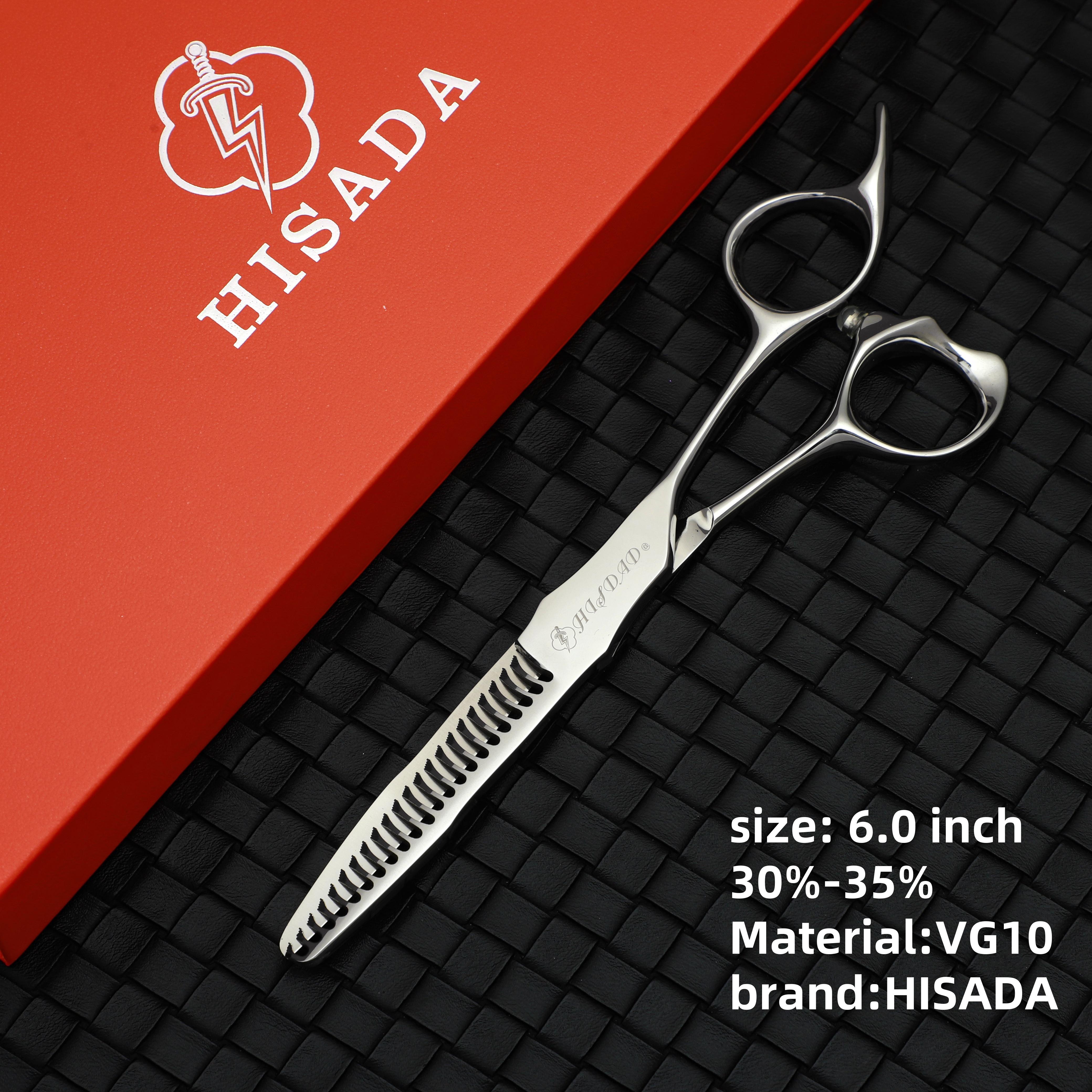 

HISADA 6,0-дюймовые ножницы из стали VG10 с узором из вольфрамовой стали Высококачественные ножницы Узор Профессиональный Парикмахерский Салон Топ Профессиональные Ножницы