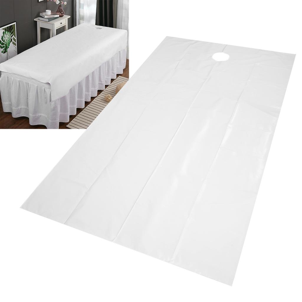 Beauty Salon Sheets SkinFriendly SPA Massage Table Bed Cover with Face Breath Hole(White )