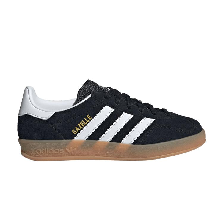 

adidas Gazelle Indoor J Black White Gum Kids Sneakers Core-Black Cloud-White JQ8701 35½