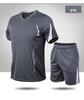 Men's Summer Fitness Quick-Dry Sports Set: Short Sleeve T-Shirt & Loose Running Shorts
