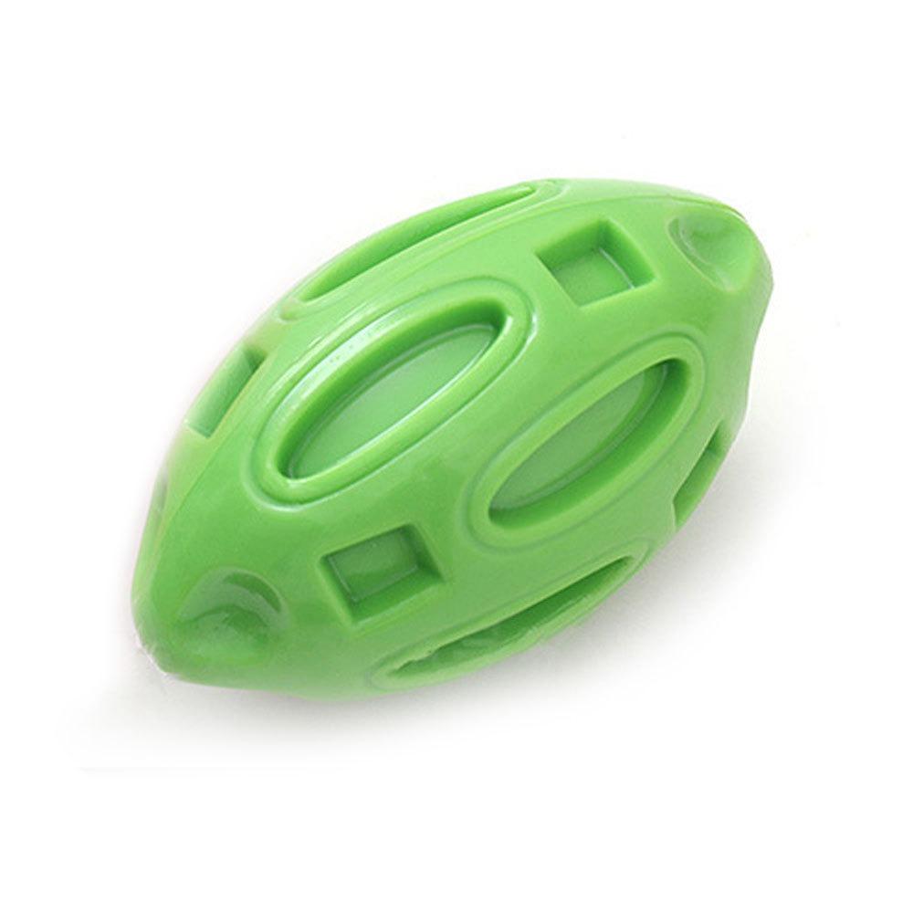 

TPR Dog Chew Toys Rugby Ball Shape Dog Teeth Grinding Toy Sound Dog Toys for Medium And Large Dogs трава зеленый