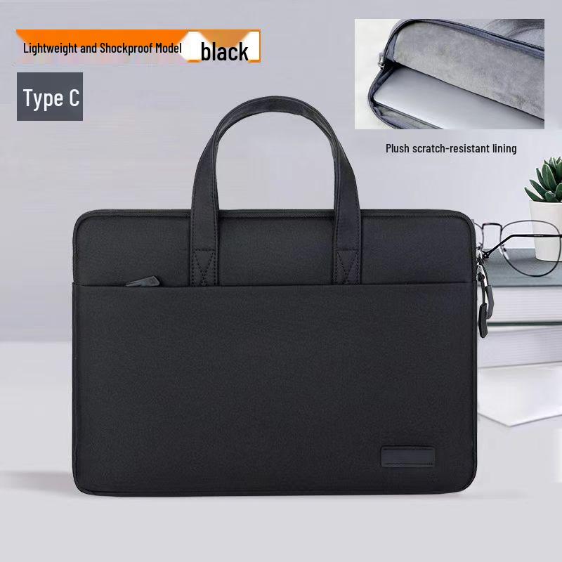 

15.6 Water-Resistant Shockproof Laptop Bag, Portable & Lightweight Business Briefcase for Men & Women 40x30 cm (fits 15-16 inches)