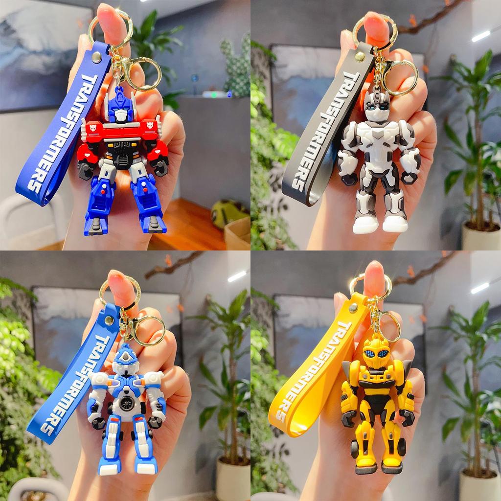 New Transformers Keychain Cartoon Pvc Optimus Prime Figure Bag Pendant Wholesale