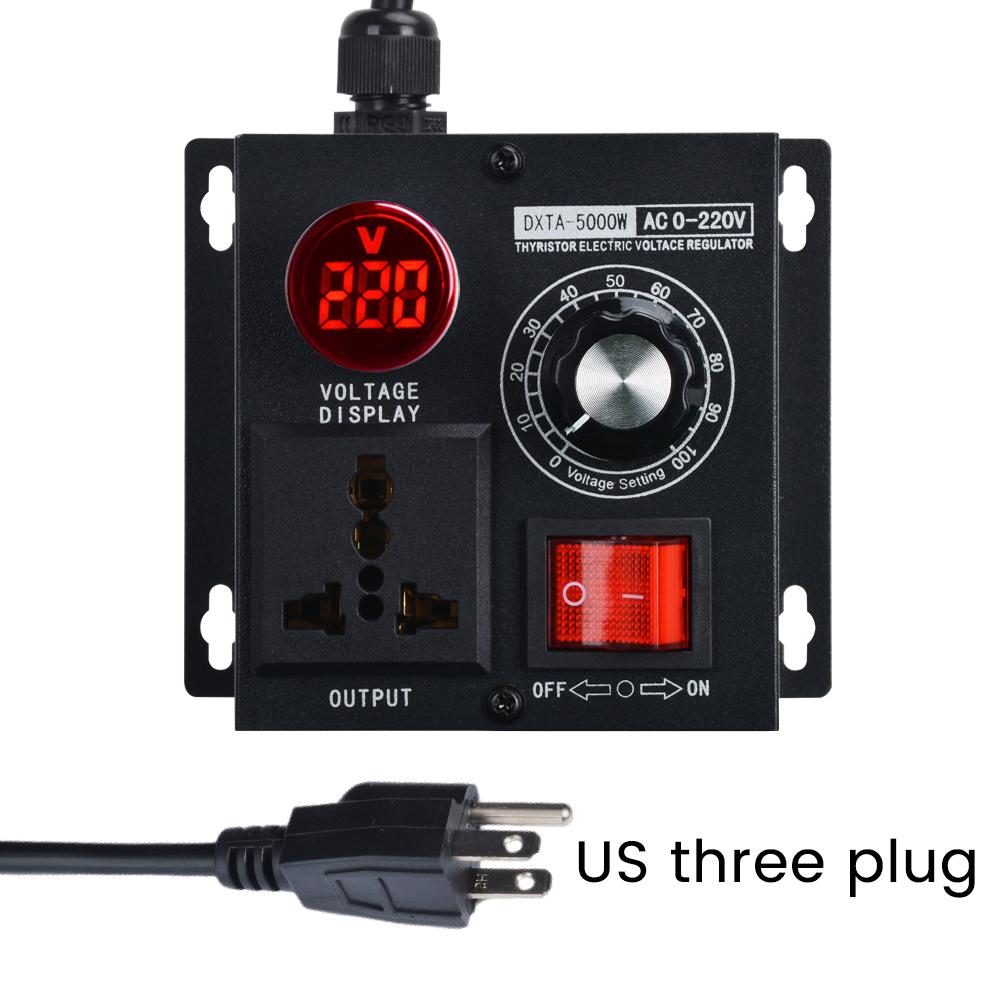 AC 110V/220V 5000W Stepless Voltage Regulator Light Dimmer Temperature Speed Adjuster Variable Monophase Voltage Controller