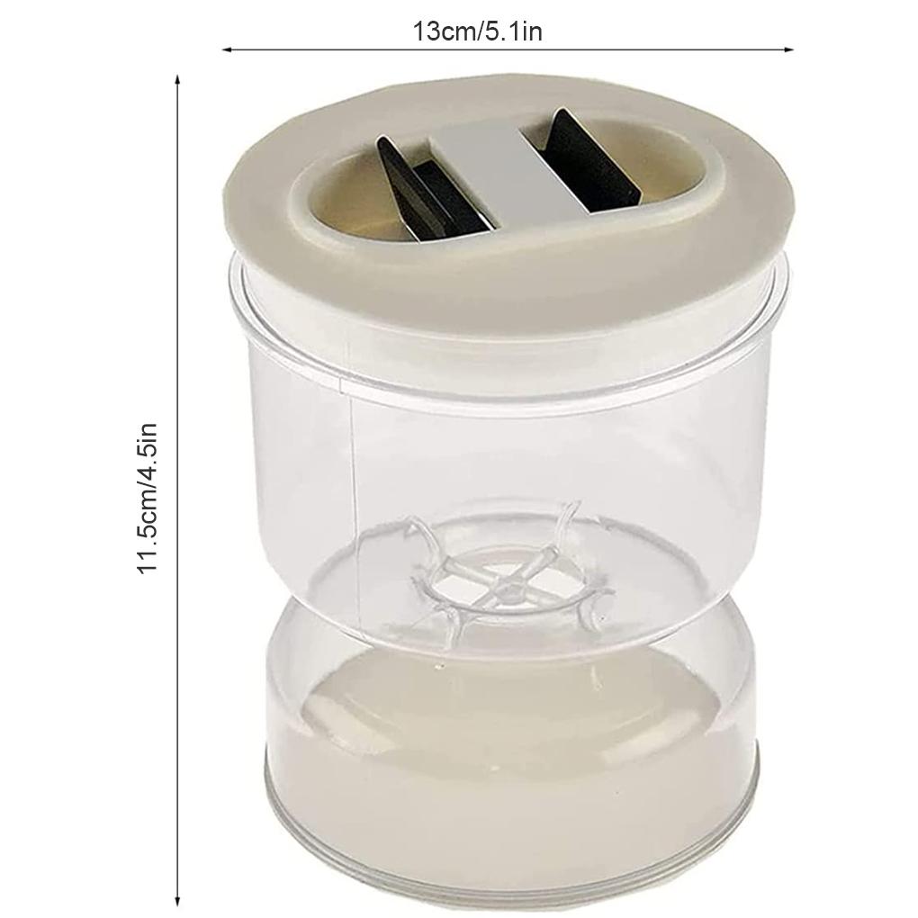 Plastic Vegetable Hourglass Jar Silicone Lid Spice Fresh Keeping Container Kitchen Restaurant Juice Separator Bottle