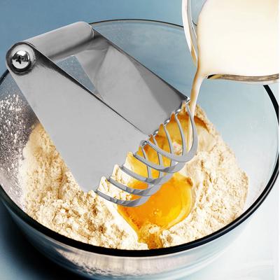 Flour Mixer Baking Tool Stainless Steel Baking Pastry Blades Manual Dough Blender Butter Lard Cutter