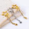 Personalised Metal Star Keychain Chain Accessory Keyring Pendant with Jump Rings For Handmade Craft Enthusiasts