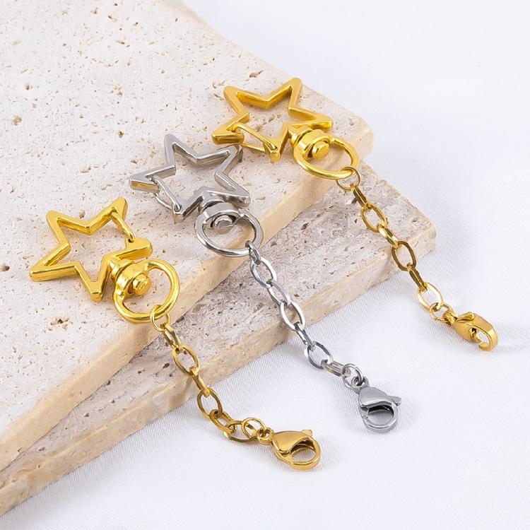 Personalised Metal Star Keychain Chain Accessory Keyring Pendant with Jump Rings For Handmade Craft Enthusiasts